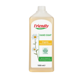 Friendly Organic organisko mitrinošs šķidrais ziepes ar kumelītēm UZPILDES PUDELE, 1000 ml