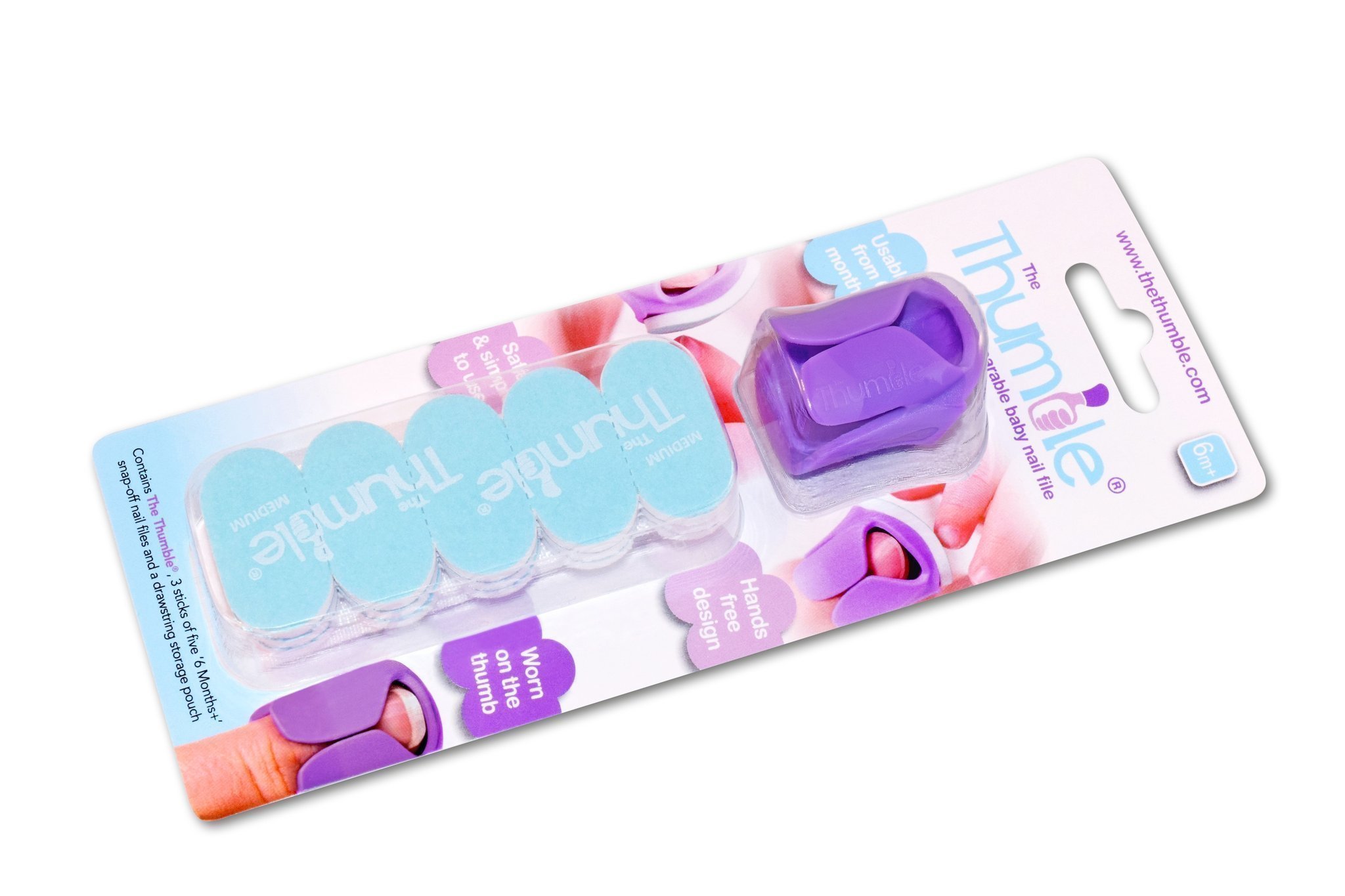 Thumble efektīvs nagu vīlīte zīdaiņiem un mazuļiem, kas piestiprināts pie pirkstgala - 0–6 mēneši - Image 2