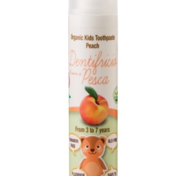 AZETABIO organiskā persiku garšas zobu pasta bērniem vecumā no 3 līdz 7 gadiem