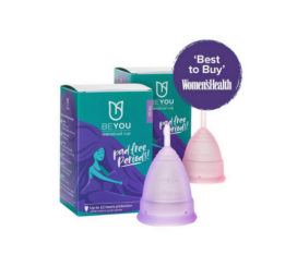 BeYou menstruālā kauss LIELOS izmēros izgatavots no ļoti mīksta medicīniskās kvalitātes silikona