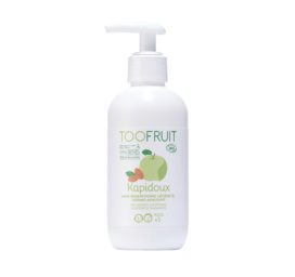 TOOFRUIT organisk asaru brīva mitrinošs un izlīdzinošs šampūns bērniem ar ābolu aromātu, 200 ml