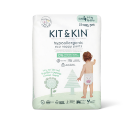 KIT and KIN hipoalerģiskas, bez lateksa un hlora, ļoti mīkstas un elastīgas biksīšu tipa autiņbiksītes, izmērs 4, t.i., 9-13 kg, 22 gab.