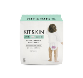KIT and KIN hipoalerģiskas, bez lateksa un hlora, ļoti mīkstas un elastīgas biksīšu tipa autiņbiksītes, izmērs 4, t.i., 9-13 kg, 22 gab.