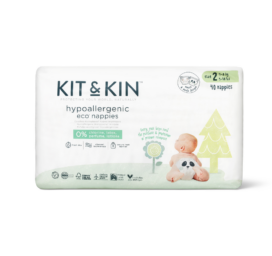KIT and KIN hipoalerģiskas, bez lateksa un hlora, līplentes autiņbiksītes ar pandu un peles dizainu, izmērs 2 (4-8 kg), 38 gab.