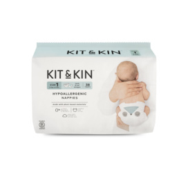 KIT un KIN Premium hipoalerģiskas autiņbiksītes ar līplentēm, bez lateksa un hlora, ar dzīvnieku apdruku, 1. izmērs, t. i., 2–5 kg, 38 gab.