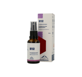 NORDAID perorāls un ātri absorbējošs B12 aerosols ar saldinātāju, 30 ml