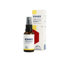 NORDAID perorāla un ātri uzsūcoša K2+D3 vitamīnu aerosols ar saldinātāju, 30 ml