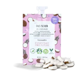 EVERYDAY FOR FUTURE Cococuddle nomierinošs un mīkstinošs sejas skrubis ar rīsu pulveri un kokosriekstu eļu, 40 ml