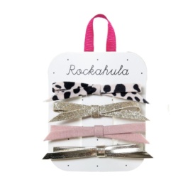 Rockahula Kids Lily Leopard matu sprādzes, 4 gab