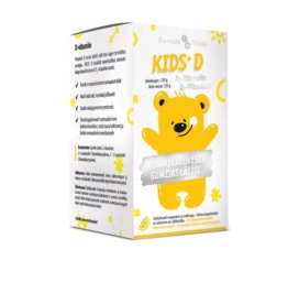 FORMULA VITALE Kids+ ar D vitamīnu, 20 MCG, ar apelsīnu garšu gumijas lācīši, 60 gab.