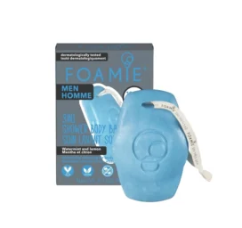 FOAMIE 3in1 citrona un piparmētru aromāta cieta ziepes-šampūns-dušas želeja vīriešiem "Seas the day", 90 g
