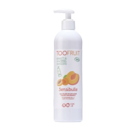 TOOFRUIT Sensibulle bioloģiskais dušas gels bērniem bez ziepēm ar aprikožu-persiku aromātu, 400 ml