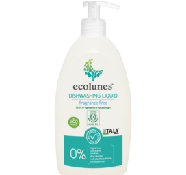 ECOLUNES Friendly Organic smaržvielām nesaturošs mazuļu trauku mazgāšanas līdzeklis, 500 ml
