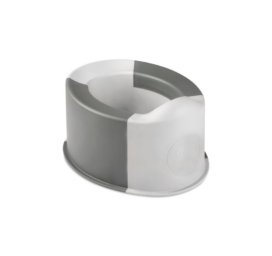 BUUBLA salokāms un pārnēsājams podiņš, krāsa BALTS-TUMŠI PELĒKS