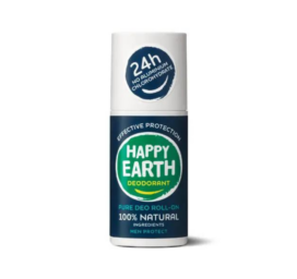 HAPPY EARTH 100% dabisks un aizsargājošs dezodorants vīriešiem ar atsvaidzinošu citrona un sandalkoka aromātu, 75 ml
