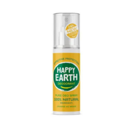 HAPPY EARTH 100% dabīgs dezodoranta sprejs ar apburošu jasmīna un ho-koka aromātu, 100ml
