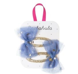 Rockahula Kids Mēnessgaismas Mini zilas bantes matu spraudītes, 2 gab.