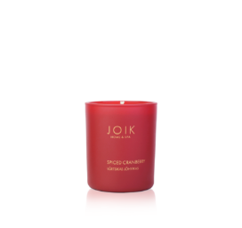 JOIK Home & spa rapšu vaska aromātiskā svece Spicy Cranberry, 150 g
