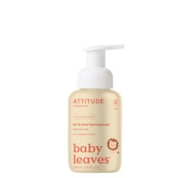 ATTITUDE Baby Leaves 2in1 putojošs ķermeņa un matu tīrītājs ar bumbieru nektāra aromātu, 295 ML