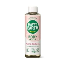 HAPPY EARTH 100% dabīga mazuļu eļļa sejai un ķermenim sausai un ļoti sausai ādai, 150 ml