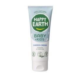 HAPPY EARTH 100% dabīgs ādu aizsargājošs, bez aromāta autiņbiksīšu krēms, 75 ml