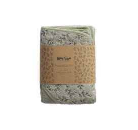 NATRUBA kapucēts mīkstas frotē kokvilnas vannas dvielis, zaļā tonī