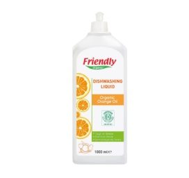 FRIENDLY ORGANIC organiskās trauku mazgāšanas šķidrums ar apelsīnu eļļu, 1000 ml