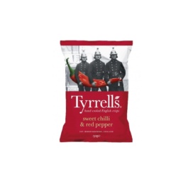 Tyrrell's kartupeļu čipsi ar saldajiem čili un sarkano papriku 135 g
