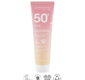ALPHANOVA DAILY SUN SPF50 ūdensizturīgs saules aizsarglīdzeklis ar aveņu sēklu un jojojas eļļu, ar monoi aromātu, 150 ML