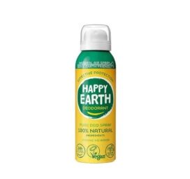 HAPPY EARTH aerosola brīvais 100% dabīgais dezodorants ar jasmīna un Ho koka aromātu, 100ml