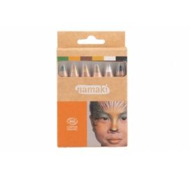 NAMAKI savvaļas dzīvnieku 100% dabīgas Sejiņu krāsas zīmuļi bērniem, komplekts ar 6