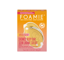 FOAMIE Monoi Beach ciets atspirdzinošs dušas ziepes gabaliņš ar monoi un kokosriekstu eļļu, 80 g