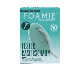 FOAMIE "Shave the Date" cietās skūšanās ziepes ar alveju un avokado eļļu sievietēm un vīriešiem, 70 g