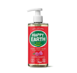 HAPPY EARTH 100% dabiska šķidrā ziepes ar ziedu aromātu Pačūlija, 300 ml