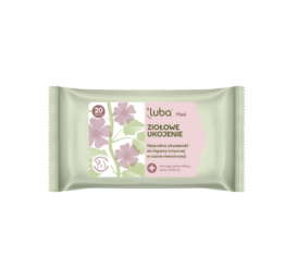LUBA MED HERBAL RELIEF bioloģiski noārdāmas intīmās salvetes ar probiotikām un dzērveņu ekstraktu, 20 gab.