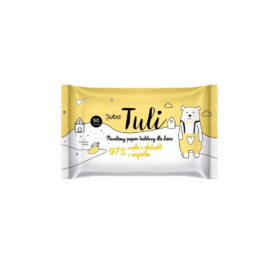 LUBA Tuli kompostējamas mitrās tualetes papīrs ar mango aromātu un kliņģerīšu ekstraktu, 97% ūdens, 50 gab.