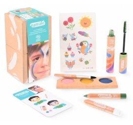 NAMAKI Varavīksnes komplekts ar tetovējumiem, sejas krāsām, matu krāsas un sejas zīmuļiem