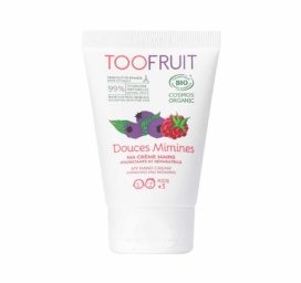 TOOFRUIT atjaunojošs un barojošs roku krēms bērniem ar avenēm un mellenēm, 50 ml