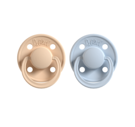 REBAEL Mono dabīgā kaučuka knupīši Mandeļu/Tiny Sky izmērs 0-6 mēneši, 2 gab iepakojumā