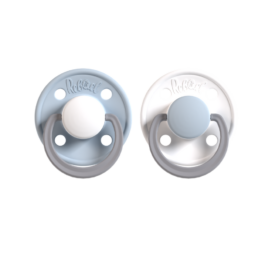 REBAEL dabīgā kaučuka knupīši Aukstais baltais ponijs / Sniegotās debess ponijs 6+ mēneši, 2 gabali iepakojumā