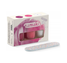 NAMAKI trīs mizu no krāsojumu nagu laku un vīlas komplekts, AUGĻU SORBET 3*7.5 ml