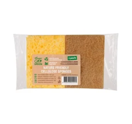 GO GREEN celulozes kompostējamās sūklis virsmu tīrīšanai, 2 gab.