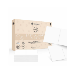 COSMEAU pH neitrālas bioloģiski noārdāmas veļas strēmeles zīdaiņu drēbju mazgāšanai, 20 lietošanas reizes