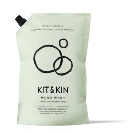 KIT un KIN šķidro ziepju uzpildes iepakojums ar laima un alvejas smaržu, 1000 ml