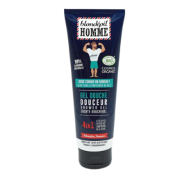 BLONDEPIL HOMME 4-in-1 organisks atsvaidzinošs dušas želeja vīriešiem ar mentolu un alveju, 250 ml