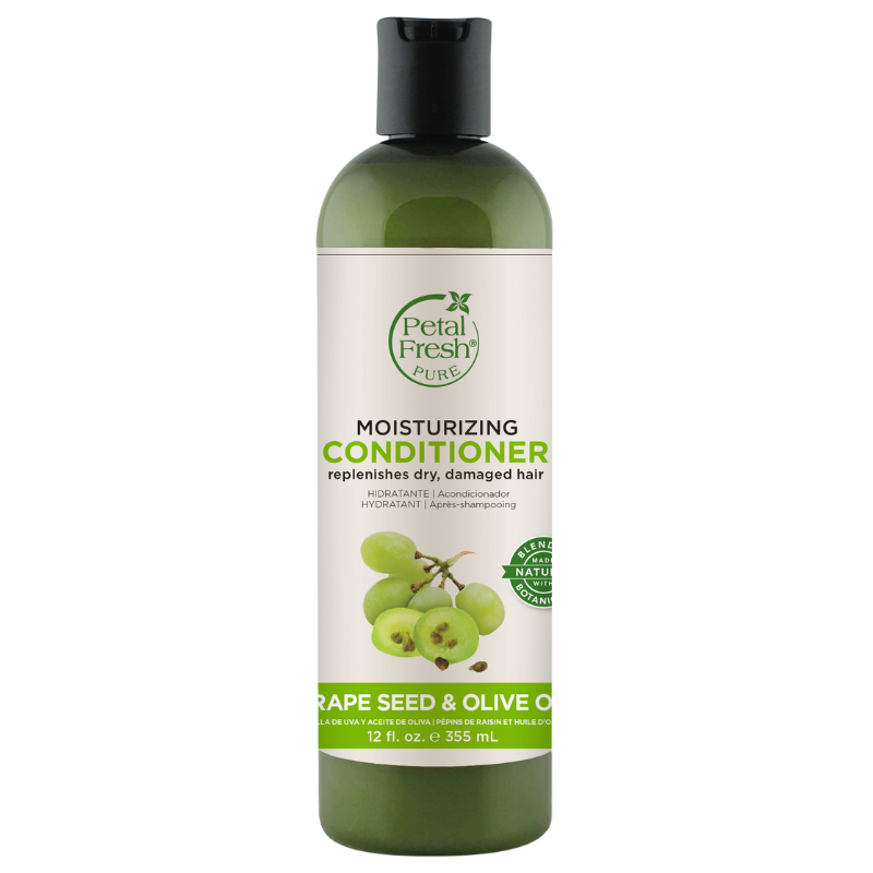 PETAL FRESH kondicionieris ar vīnogu kauliņu eļļu sausai un apstrādātai matiem, 355 ml