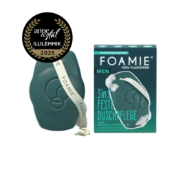 FOAMIE 3in1 ķermeņa, matu un sejas bārs vīriešiem ar Babassu un eikalipta eļļu Atpakaļ pie saknēm, 80 g