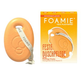 FOAMIE cietās dušas ziepes ar apelsīnu eļļu un C vitamīnu Orange Sprizz, 80 g