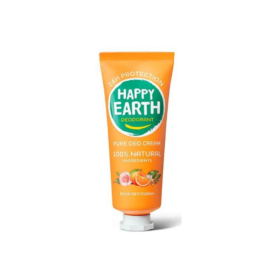 HAPPY EARTH 100% dabīgs krēma dezodorants ar cinku, rozi un rūgtu apelsīnu, 40ml