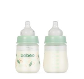 Baboo® Pretvēdera uzpūšanās barošanas pudele PEACHY KEEN, 0+ mēneši, 180ml